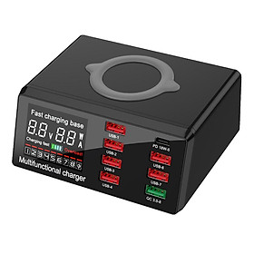 QC 3.0 Charger 8 USB Ports Charging Dock Station  Wireless  EU