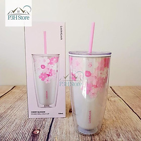 Mua Ly nhựa 2 lớp  750ml Lock&Lock có ống hút HAP507 HAP509 HAP522