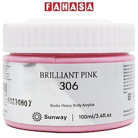 Tuýp Màu Vẽ Acrylic 100 ml - Sunway No.306 - Brilliant Pink