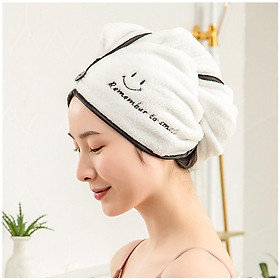 Mua Khăn quấn làm khô tóc siêu tốc mẫu mới in chữ Thanks my love