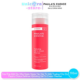 Hình ảnh Sữa rửa mặt dành cho mọi loại da Paula’s Choice Defense Hydrating Gel to Cream Cleanser 198ml