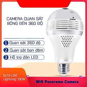 Mua Camera quan sát 360 hình bóng đèn Wifi Panorama Camera Aturos B13LN  Lightning 130W  kết nối không dây - Hàng nhập khẩu