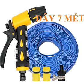 Mua Bộ dây vòi xịt nước rửa xe  tưới cây . tăng áp 3 lần  loại 7m  10m 206319 cút sập+ tặng móc khoá