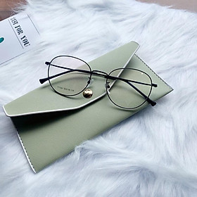 Gọng kính cận kim loại nam nữ vuông DORIS thiết kế mới lạ nhiều màu T7100