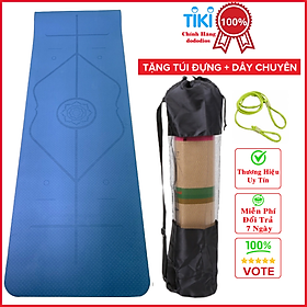 [LOẠI TỐT - ĐỊNH TUYẾN] Thảm tập Yoga định tuyến TPE cao cấp tặng kèm túi đựng - chống trơn trượt thấm hút mồ hôi tốt chính hãng DODODIOS - Dây Buộc Chuyên Dụng Tập Yoga