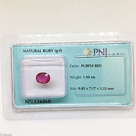 Mua Viên ruby oval mài giác làm nhẫn mặt dây 1.99ct 136860