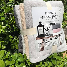 Mua SET 4 KHĂN TẮM COTTON XUẤT HÀN PREMIUM HOTEL TOWEL SIÊU DÀY MỊN - KT 40X80CM