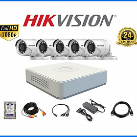 Mua Trọn Bộ Camera Hikvision quan sát trong nhà ngoài trời chống trộm chính hãng Full phụ kiện - Hàng chính hãng