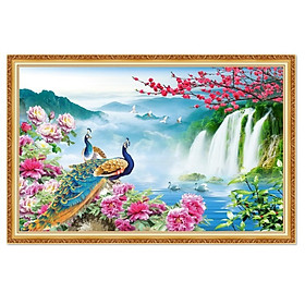 Tranh dán tường uyên ương phòng ngủ NewTM-0096K