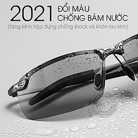 KÍNH RÂM KÍNH MÁT NAM ĐỔI MÀU PHÂN CỰC - Tặng kèm Khăn lau  Hộp đựng