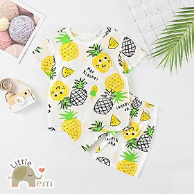 Bộ đồ bé gái Cotton tre cộc tay _ Pineapple