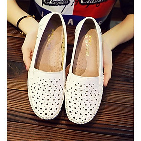 Giày lười nữ - giày thời trang nữ - Trắng  - 37