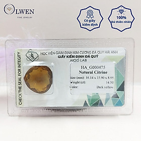 Viên đá thạch anh vàng ( citrine ) thiên nhiên  HA_G000475