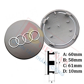 Logo chụp mâm bánh xe ô tô Audi AUD60