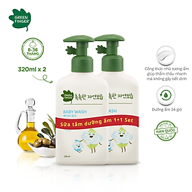 Combo 2 Sữa Tắm Dưỡng Ẩm Cho Bé Greenfinger ChokChok Moisture Baby Wash