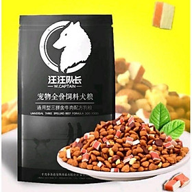 captain hạt trộn phô mai,bò,cá hồi cho chó túi zip1kg