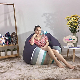 Mua Ghế xốp dáng lê  size L  thô chun co giãn mix lụa kẻ sọc  có xốp