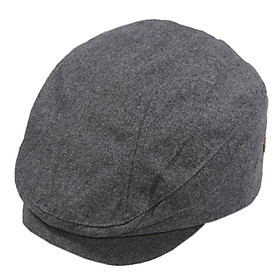 Nón beret nam thiết kế mỏ vịt dành cho người trung niên, không thêu họa tiết, dễ dàng tăng giảm size như ý - Vải mềm - Xám nhạt