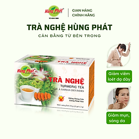 Trà Nghệ Túi Lọc Hùng Phát Hỗ Trợ Tăng Cường Sức Khỏe Hệ Tiêu Hóa Khỏe Da Đẹp Dáng Hộp 25 Gói