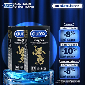 Bộ 2 hộp bao cao su Durex Kingtex 12s (hộp 12 bao) 
