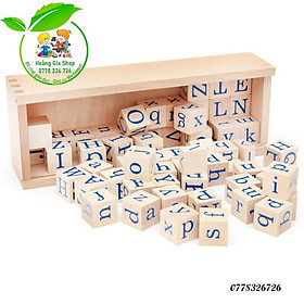 Hộp bảng chữ cái xúc xắc Montessori (Alphabet dice with box)