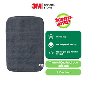 Mua  QUÀ TẶNG ĐẶC BIỆT   Thảm chống trượt Microfiber Scotch Brite (Cót rai) 3M 2980 cao cấp màu xám