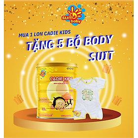 Tặng 5 bộ body chip Sữa Cadie kids cho trẻ phát triển toàn diện 900g