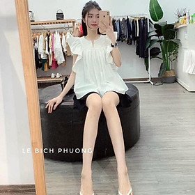 Áo Bầu dễ thương kiểu tay cánh tiên xinh Freesize 65kg