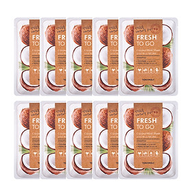 10 Mặt Nạ Tony Moly Fresh To Go Mask Sheet (10 x 22g) - Coconut