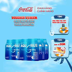 [TẶNG VOUCHER ESTEEM]  Lốc 24 Chai Nước Uống Thể Thao Aquarius (390ml / Chai) Sale 15.5