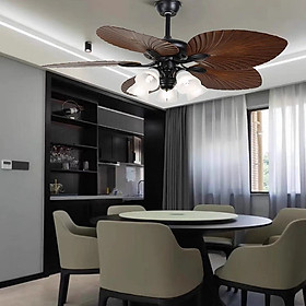 Mua Quạt trần cánh gỗ đẹp 5 cánh trang trí phòng khách  phòng ngủ phòng ăn Hàng nhập khẩu bảo hành 48 tháng