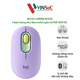 Mua Chuột không dây Logitech Pop Mouse màu tím-Hàng chính hãng