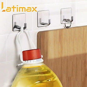 Mua Móc Dán tường treo đồ Inox 304 Vòi Voi Đế vuông MD07 - Tặng kèm keo dán chuyên dụng Siêu dính