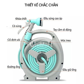 Mua Bộ vòi rửa xe  tưới nước cây đa năng 12m kèm đầu phun 6 trong 1 có chức năng điều chỉnh tia nước tiện lợi