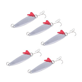 5pcs Spinner Fishing Baits Metal Spoon Crank Baits Tackle Hooks Casting Spoon Lure Hard Baits