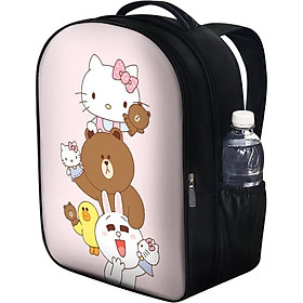 Balo Unisex In Hình Line Friends Và Hello Kitty - BLCT614