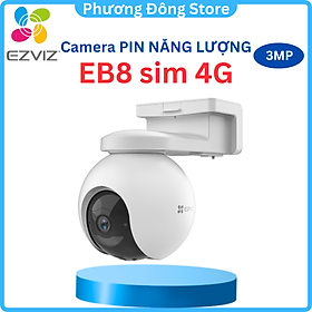 Mua Camera Ezviz Pin Sạc EB8 2K dùng Sim 4G  Tặng Kèm Tắm Pin NLMT  định vị GPS  có màu ban đêm - Hàng chính hãng
