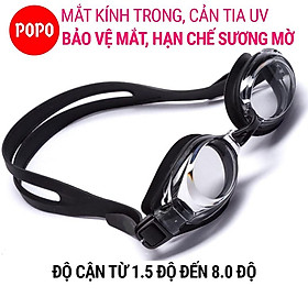 Kính bơi cận người lớn nam nữ trẻ em 5100 POPO kiếng bơi có độ cận thị từ 1.5 độ đến 8.0 độ chống UV