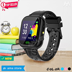 Đồng hồ Thông minh Trẻ em AMA Watch Q15 lắp SIM nghe gọi 2 chiều 3 màu Xanh Hồng Đen Hàng chinh hãng