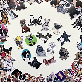 Bộ 50 Sticker Chủ Đề Dog - Cún Cưng 2019