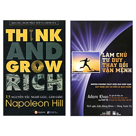 Hình ảnh Combo 2 Cuốn Sách Hay Nhất Về Kinh Tế: 13 Nguyên Tắc Nghĩ Giàu Làm Giàu - Think And Grow Rich (Tái Bản) + Làm Chủ Tư Duy Thay Đổi Vận Mệnh (Tái Bản) / Sách Kỹ Năng Làm Việc - Quản Trị, Lãnh Đạo (Tặng Bookmark Happy Life)