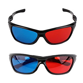 2x Black Frame Red Blue 3D Glasses For Dimensional Anaglyph Movie 3D Movie