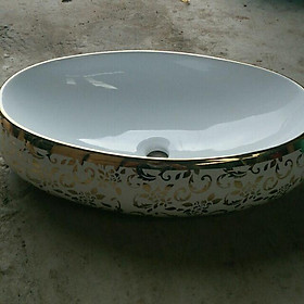Mua Lavabo trứng in hoa văn nghệ thuật