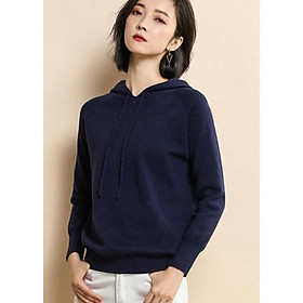 Áo hoodie len nữ, áo hoodie thu đông, chất len mềm dày dặn, phong cách trẻ