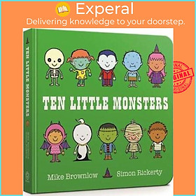 Sách - Ten Little Monsters Board Book by Mike Brownlow (UK edition, paperback)