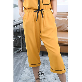 Quần lửng pijama LMcation Alia - Màu Vàng cam