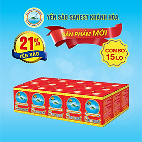 [Combo 15 lọ] Nước Yến sào Khánh Hòa Sanest đóng lọ 70ml
