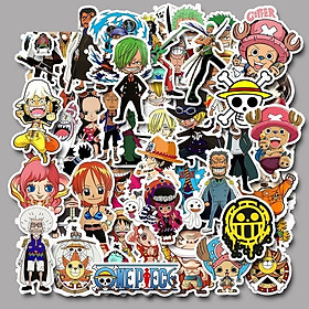 Sticker 50 miếng hình dán One Piece