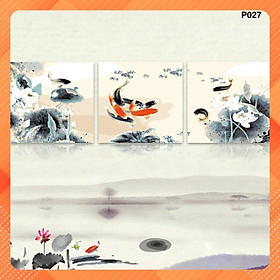 Mua Bộ combo 3 tranh số hóa tự tô màu kỹ thuật số / Set 3 tranh số hóa tự tô size 50x50cm
