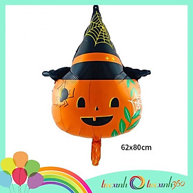 Bong bóng trang trí Halloween hình đầu bí đội nón